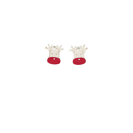 earrings silver 925 stud deer2